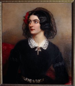 Portræt af Lola Montes eller Montez (olie på lærred) af Joseph Carl Stieler