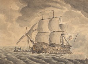 Uønsket skib ansat mod Gibralter.. Enkelt uønsket skib af Joseph Cartwright