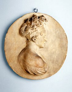 Cirkulært relief af Madame Recamier, ca. 1801-1802 (terracotta)