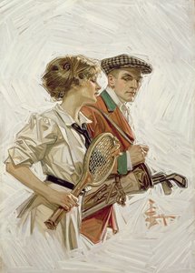 Golf eller tennis?, ca. 1915 (olie på lærred)