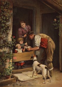 "Der er ikke noget sted som hjemme" (chromolitho)