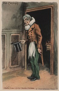 Bob Cratchit, A Christmas Carol (farve litho)