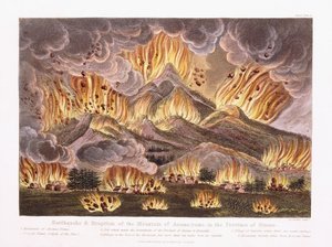 Jordskælv og udbrud af Asama-yama-bjerget i Sinano-provinsen, 1822