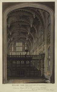 Henry VII Chapel, Westminster Abbey, London (akvatint)