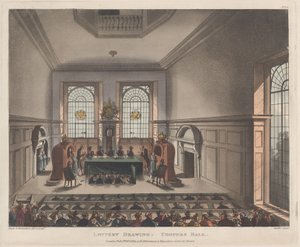 Lotteritegning, Coopers Hall, 1. februar 1809., 1. februar 1809. af Joseph Constantine Stadler