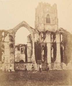 Fountains Abbey. Østvindue og tårn, 1850