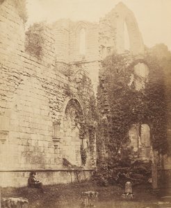 Fountains Abbey. Interiør af Kapitelhus, 1850