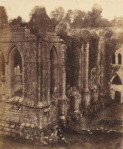 Fountains Abbey. Refektoriet og Køkkenet, 1850
