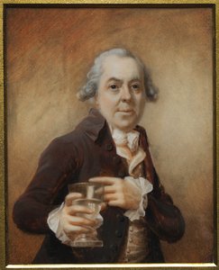 Portræt af en mand, der holder et glas af Joseph Daniel
