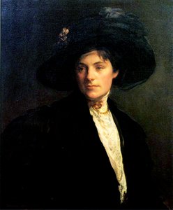 Kvinde med sort hat, 1910