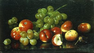 Stilleben med crabapples og druer,
