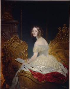Prinsesse Marie Charlotte Frederique af Württemberg (1807-1873), storhertuginde Helene af Rusland (Prinsesse Friederike Charlotte Marie af Württemberg, storhertuginde Elena Pavlovna af Rusland). Maleri af Joseph Desire Court (1797-1865), olie på lærred