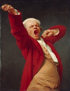 Selvportræt, gabende af Joseph Ducreux