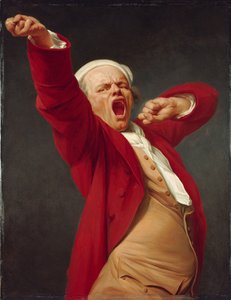 Selvportræt, gabende, ca. 1783