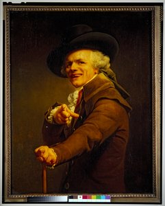 Selvportræt i hån (Autoportrait en Moquer), udateret (lærred) af Joseph Ducreux