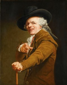 Selvportræt af kunstneren i skikkelse af en spotter, ca. 1793.