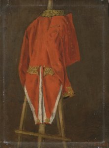 Studie af en frakke tilhørende John Fane (1784-1859) 11. jarl af Westmorland (olie på panel)