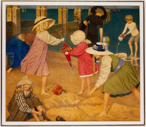På stranden, Southwold af Joseph Edward Southall
