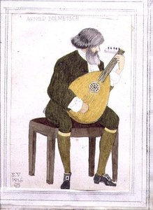Portræt af Arnold Dolmetsch af Joseph Edward Southall