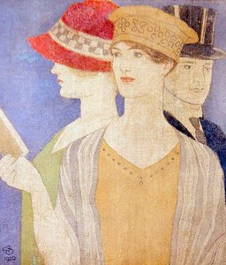 Besøgende på en udstilling af Joseph Edward Southall