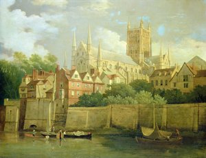 Udsigt over Worcester Cathedral fra sydvest