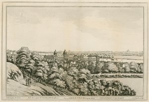 Udsigt over Greenwich, London og op ad Themsen af Joseph Farington