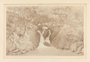 Nedre vandfald Rydal af Joseph Farington