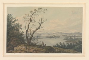Udsigt over Windermere med udsigt til Great Island af Joseph Farington