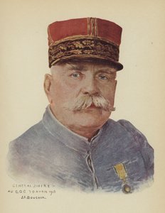 Joseph Joffre, fransk general (farve litho) af Joseph Felix Boucher