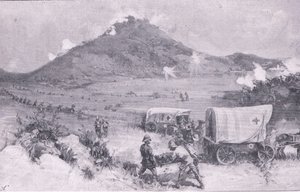 Slaget ved Graspan (litho) af Joseph Finnemore