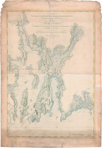 Et diagram over havnen på Rhode Island og Narragansett Bay