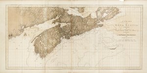 Et kort over Nova Scotia af Joseph Frederick Wallet DesBarres