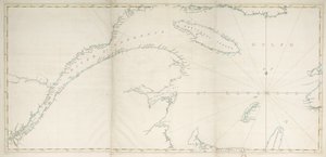 Kort over golfen og floden St Lawrence, ca. 1778 (tryk)