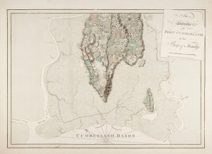 Omgivelserne ved Fort Cumberland i Fundy-bugten af Joseph Frederick Wallet DesBarres