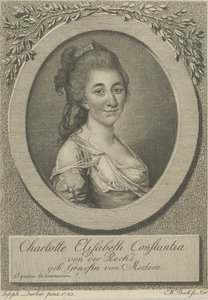 Portræt af Elisa von der Recke 1754-1833, 1783. af Joseph Friedrich August Darbes