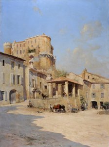 Isnard-slottet i Suze la Rousse (Suze-la-Rousse) af Joseph Garibaldi