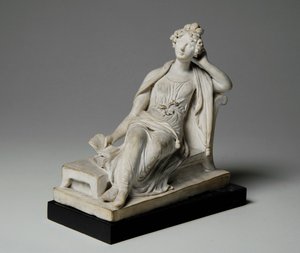 Maquette til Elizabeth Goodman Banks siddende