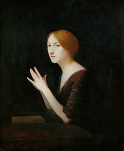 Marguerite Moreno (maleri på træ) af Joseph Granie