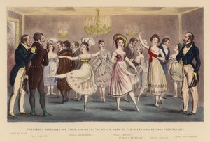 Premieres Danseuses and their Admirers (koloreret kobberstik)