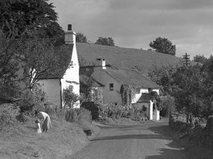 Lyth Valley-vejen mod syd med hytter ved Winster af Joseph Hardman