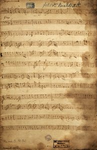Partitur for trio af baryton, bratsch og bas til Angerfertigten, af Franz Joseph Haydn (1732-1809) Østrig af Joseph Haydn