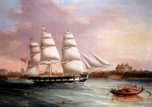 John Wood nærmer sig Bombay, c1850.