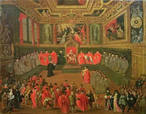 Audience med Doge i kollegiet i Ducale-paladset