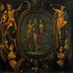 De tre nåder (olie på lærred)
