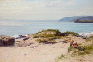 Under Sandhills (olie på lærred) af Joseph Henderson