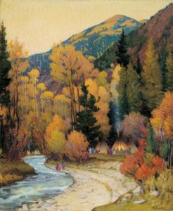 Apache-lejr i Hondo Canyon af Joseph Henry Sharp