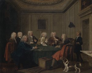 En klub af herrer, ca. 1730.