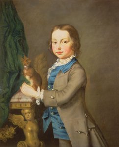 Et portræt af en dreng med et egern, 1700-tallet