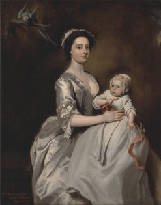 Fru Sharpe og hendes barn af Joseph Highmore
