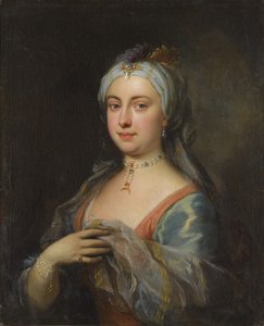 Portræt af Lady Mary Wortley Montagu 1689-1762